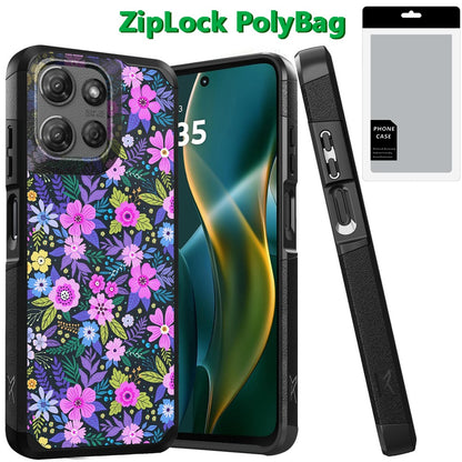 For Motorola Moto G Stylus 5G 2026 /2025 Slim Tough Shockproof Hybrid with Dual Layer Hard PC + TPU Protection, Armor for Strong Drop & Impact Resistance Case Cover Mystical Floral Boom