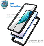 For Apple iPhone 15 Pro Max (6.7") Full Body Slim Hybrid Double Layer Hard TPU Transparent Back Rugged Shockproof  Phone Case Cover