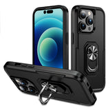 For Apple iPhone 15 Plus (6.7") Military Grade Armor Heavy Shockproof Hybrid Kickstand Built-in 360°Rotate Ring Stand  Phone Case Cover