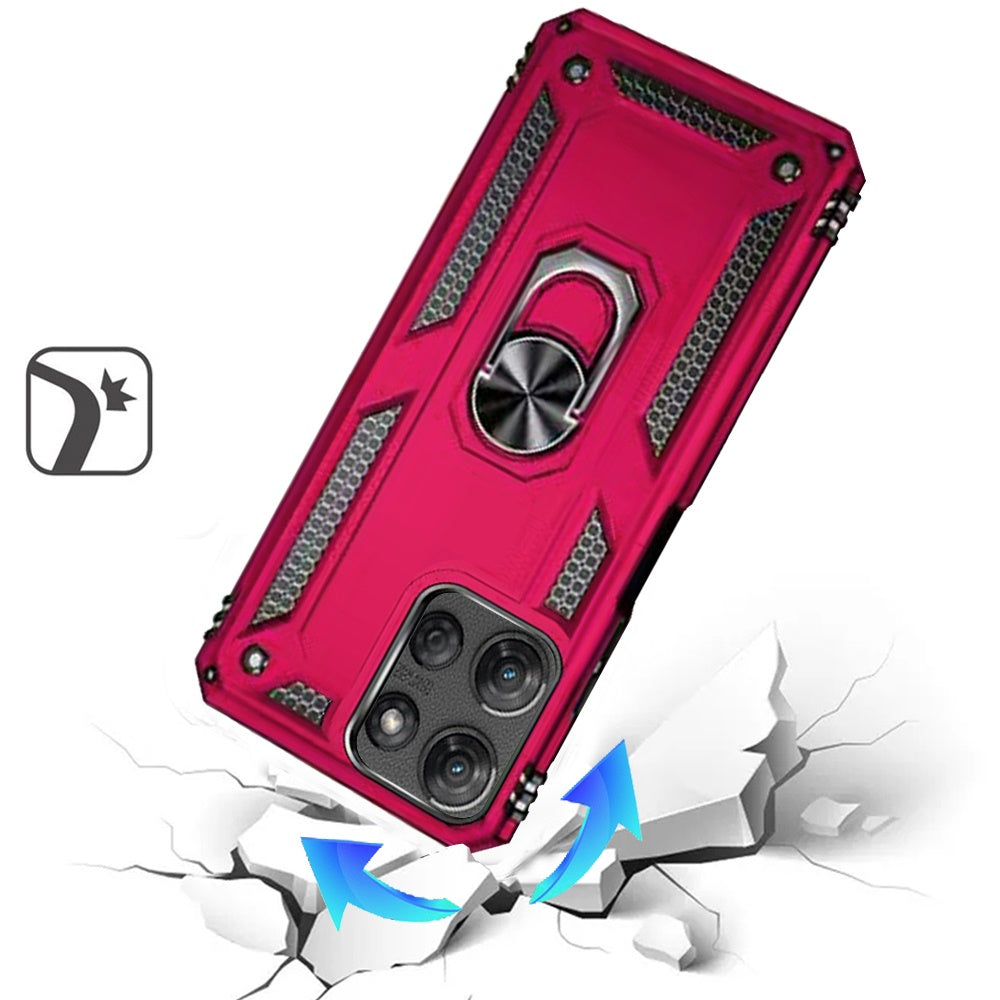 For Motorola Moto G Stylus 5G 2025 Hybrid Shockproof Durable 360 Degree Rotatable Ring Stand Holder Kickstand Fit Magnetic Car Mount Case Cover