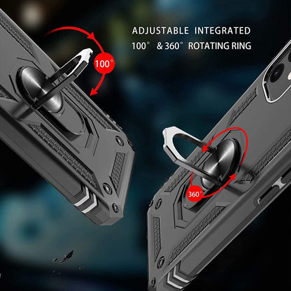 For Samsung Galaxy S25 EDGE Shockproof Hybrid Dual Layer PC + TPU with Metal Ring Kickstand Heavy Duty Armor Shell Case Cover