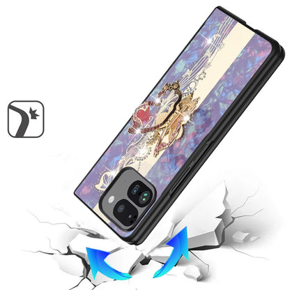 For Pixel 10 Pro Fold Diamonds 3D Fashion Bling Sparkly Glitter Ornaments Engraving Hybrid with Ring Stand Case Cover