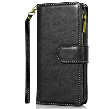 Phone Case for Samsung Galaxy A27 Luxury Leather Wallet Card Holder Zipper Pocket Money Storage Protective Grip Design with Strap Cover