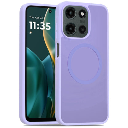 For Motorola Moto G 5G 2025 MagSafe Compatible Case Hybrid Soft TPU Bumper Hard Translucent Matte Back Slim Shockproof Case Cover