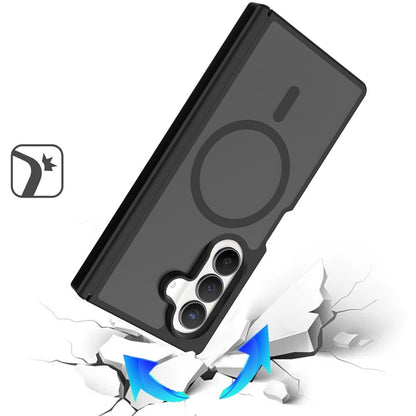Phone Case for Samsung Galaxy Z Fold 8 Ultra Premium Matte Magnetic Foldable Hybrid Central Axis Hinge Protection Shock Absorbing TPU Slim Fit Hard PC Cover