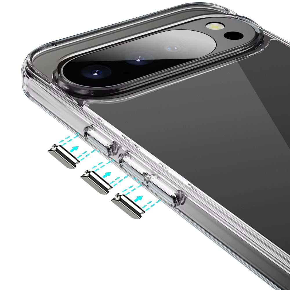 For Google Pixel 10 Pro XL Shockproof Slim Crystal Clear Transparent Hybrid Cover with Enhanced Drop Protection Case Cover Clear