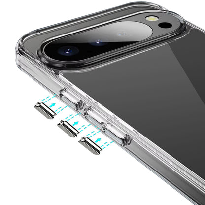For Google Pixel 10 Pro XL Shockproof Slim Crystal Clear Transparent Hybrid Cover with Enhanced Drop Protection Case Cover Clear