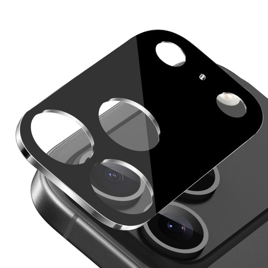Camera Lens Protector for Apple iPhone 18 Pro Max / 17 Pro Max Camera Lens Protector Tempered Glass with Colored Edge – Anti-Scratch, HD Clarity, Easy Install Black