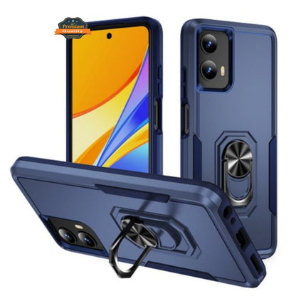 For Motorola Moto G 5G 2026 / Moto G Play 2026 Heavy Duty Rugged Hybrid, Dual-Layer Shockproof Protection with Magnetic Ring Stand Holder Case Cover