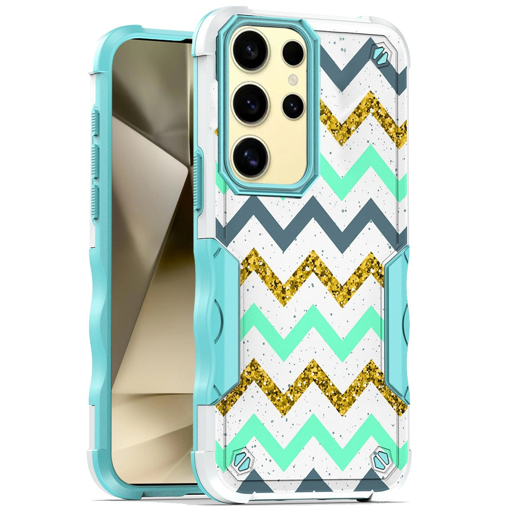 For Samsung Galaxy A35 Exquisite Design Hybrid Shock Protection Durable Grip Stylish Finish Hard PC Armor Case Cover ZigZag