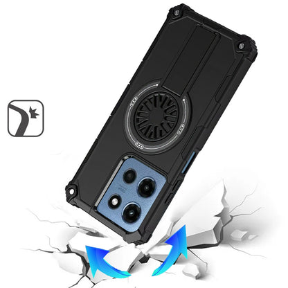 For Motorola Moto G 5G 2026/2025 Texture Design Invisible Kickstand Case, MagSafe Compatible Hybrid Shockproof Cover, Car Mount Friendly Case Cover