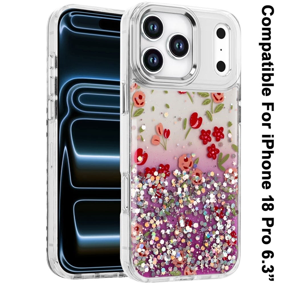 Luxury Glitter Epoxy Design Chrome Metallic Edge Shockproof Protective Stylish Fashion Durable Slim Premium Finish