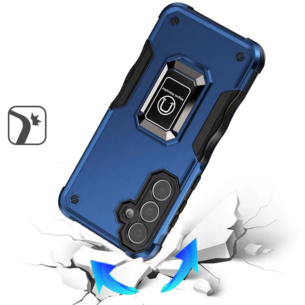 For Samsung Galaxy S25 /S24 Hybrid Stand Magnetic Ring Holder Kickstand Heavy Duty Rugged Drop Silicone & Hard PC Shockproof Case Cover