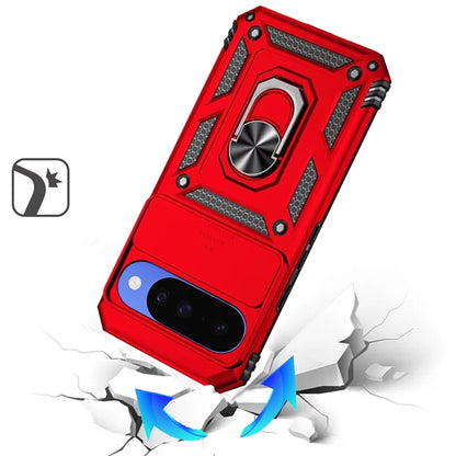 Phone Case for Google Pixel 11 / 11 Pro Shockproof Magnetic Ring Stand Camera Guard Rugged Grip Anti Slip Heavy Duty Hybrid Armor Durable Matte Cover