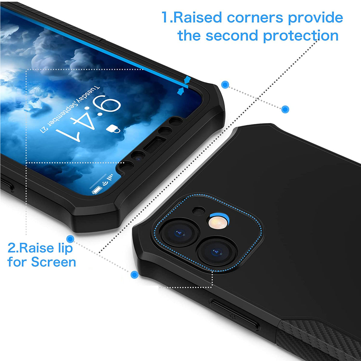 For Cloud Mobile Stratus C8 Full-Body Dual Layer Hybrid Case Slim, Drop-Proof TPU Hard PC, Durable Corner Front Bumper Protector Case Cover