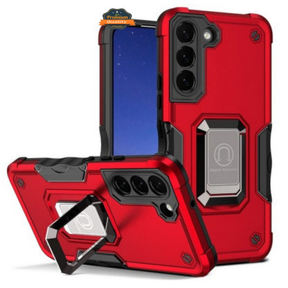 For Samsung Galaxy A26 Heavy Duty Hybrid 2in1 Hard PC & TPU Rugged Bumper Shockproof with Magnetic Ring Kickstand Case Cover