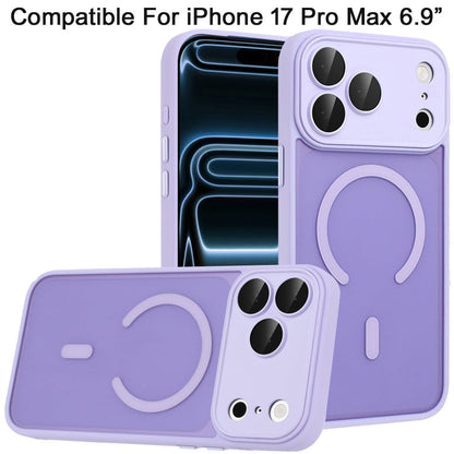 Phone Case for Apple iPhone 17 Pro Max (6.9") Matte Frosted Magnetic Back Hybrid Hard PC Soft TPU Camera Protection Slim Shock Absorbing Anti Fingerprint Cover