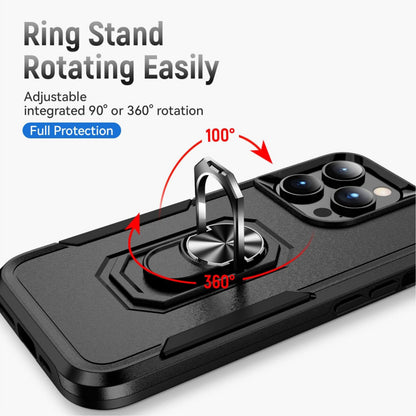 For Samsung Galaxy S24 FE /Fan Edition Military Grade Armor Heavy Shockproof Hybrid with Kickstand Built-in 360°Rotate Ring Stand Case Cover