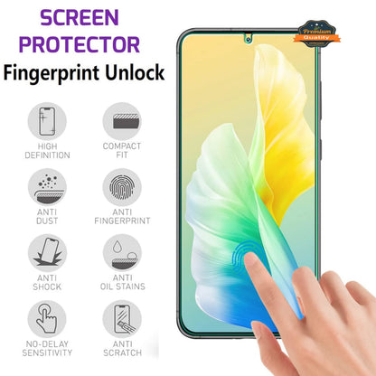 For Samsung Galaxy S25 /S24 Plus + Ultra Tempered Glass Screen Protector, Bubble-Free, Anti-Scratch, Fingerprint Unlock Compatible Protector Clear