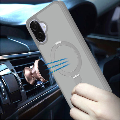 Magnetic Ring Stand Full Rotation Matte Shockproof Grip Anti Slip Durable Camera Protection Hybrid