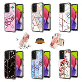 For Apple iPhone 15 Pro (6.1") Stylish Hybrid Fashion Marble Trendy Design Hard Back PC Shockproof TPU Protective  Phone Case Cover