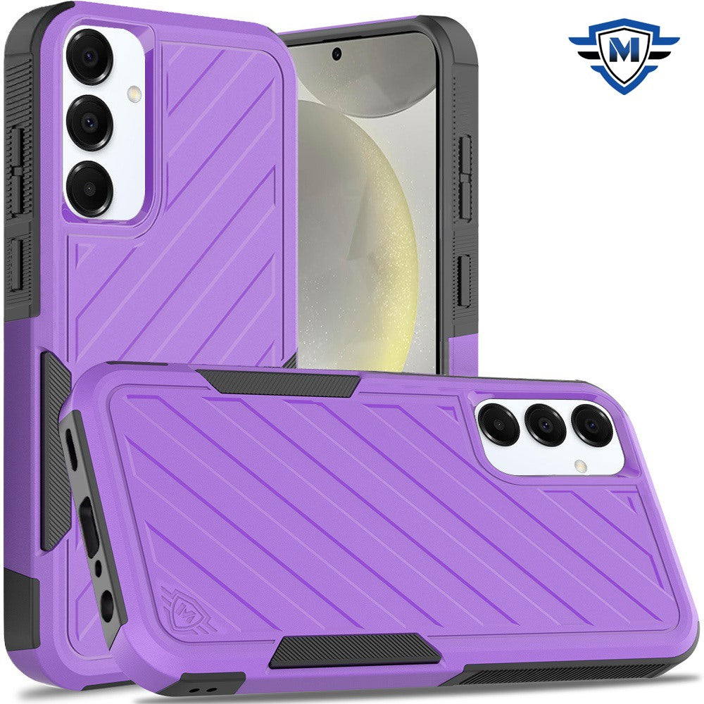 For Samsung Galaxy S25 /S24 Premium Hybrid Rugged lined Shockproof Textured 2-in-1 Non-Slip Hard PC & TPU Non Slip Tough Case Cover
