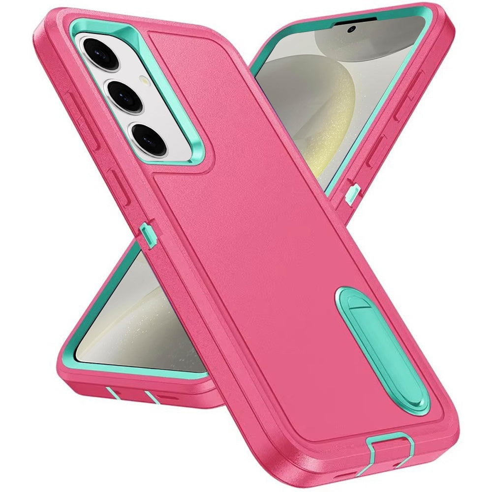 For Samsung Galaxy S25 Plus /S25+ /S24/Plus Hybrid 3 Layers Hard 3in1 Shockproof with Kickstand Heavy Duty Hard TPU Rubber Anti-Drop Case Cover