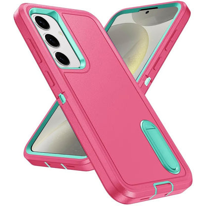 For Samsung Galaxy S25 Plus /S25+ /S24/Plus Hybrid 3 Layers Hard 3in1 Shockproof with Kickstand Heavy Duty Hard TPU Rubber Anti-Drop Case Cover