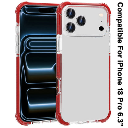 Phone Case for Apple iPhone 18 Pro Transparent Acrylic Shockproof Rugged Hybrid Heavy Duty Color Frame Raised Bezel Clear Durable Grip Cover