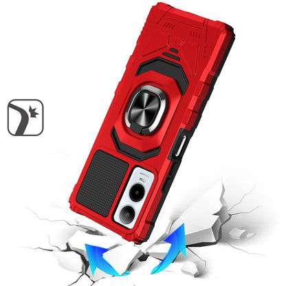 For Samsung Galaxy A57 Hybrid Dual Layer with 360° Rotate Magnetic Ring Stand Holder Kickstand TPU Rugged PC Shockproof Case Cover