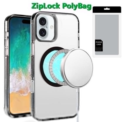 For Apple iPhone 16 Plus MagSafe Compatible Integrated Technology Clean Transparent Hybrid Armor TPU Frame Case Cover Clear