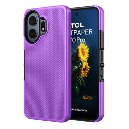 for TCL NXTPAPER 70 Pro TCL 70 Pro Dual Layer Slim & Tough Hybrid Shockproof Heavy Duty Rubber TPU Matte with Textured Rugged Shell Protection Cover