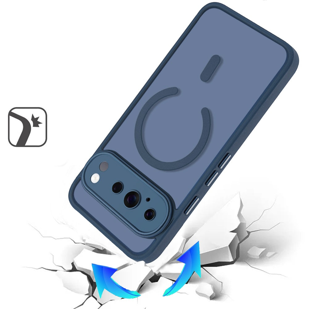 Phone Case for Google Pixel 11 Pro XL Matte Frosted Magnetic Back Hybrid Hard PC Soft TPU Camera Protection Slim Shock Absorbing Anti Fingerprint Cover