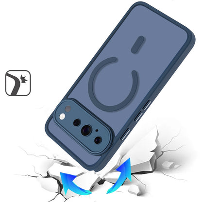 Phone Case for Google Pixel 11 Pro XL Matte Frosted Magnetic Back Hybrid Hard PC Soft TPU Camera Protection Slim Shock Absorbing Anti Fingerprint Cover
