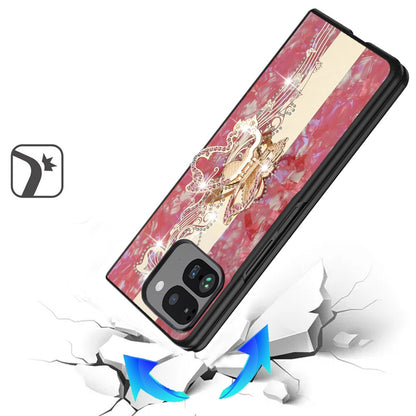 For Pixel 10 Pro Fold Diamonds 3D Fashion Bling Sparkly Glitter Ornaments Engraving Hybrid with Ring Stand Case Cover