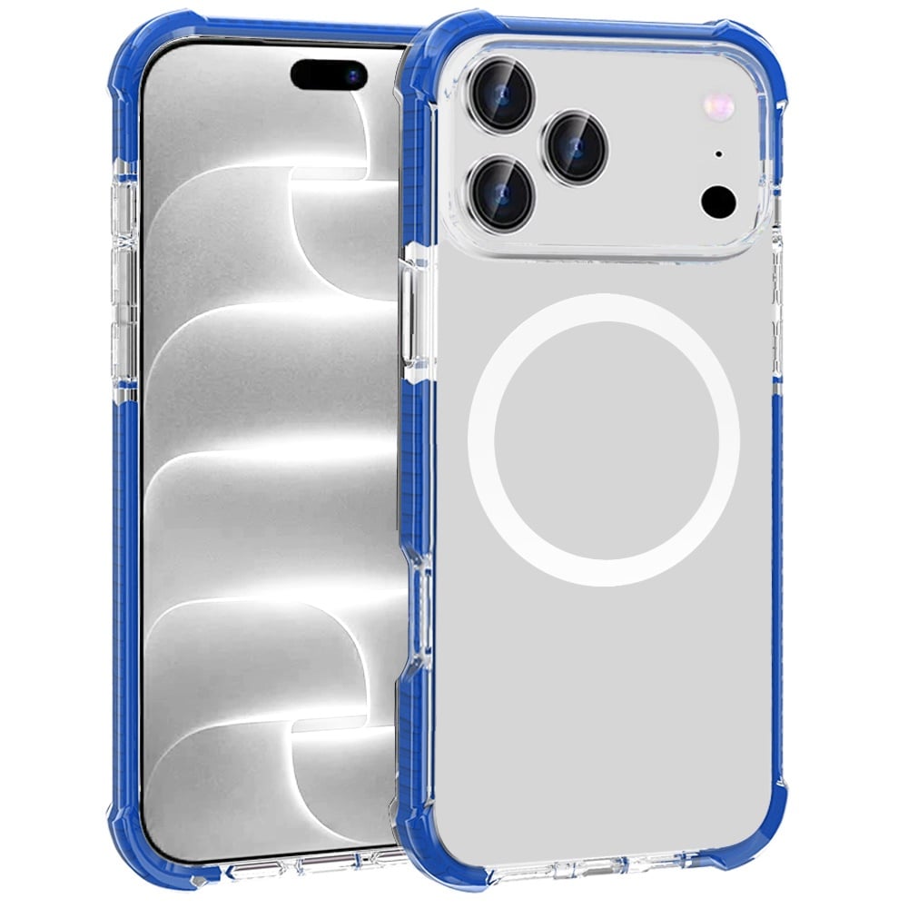 Phone Case for Apple iPhone 18 Pro/ 17 Pro Acrylic Magnetic Circle Transparent Shockproof Frame Hybrid 2.5mm Tough Clear Drop Protection Slim Durable Cover