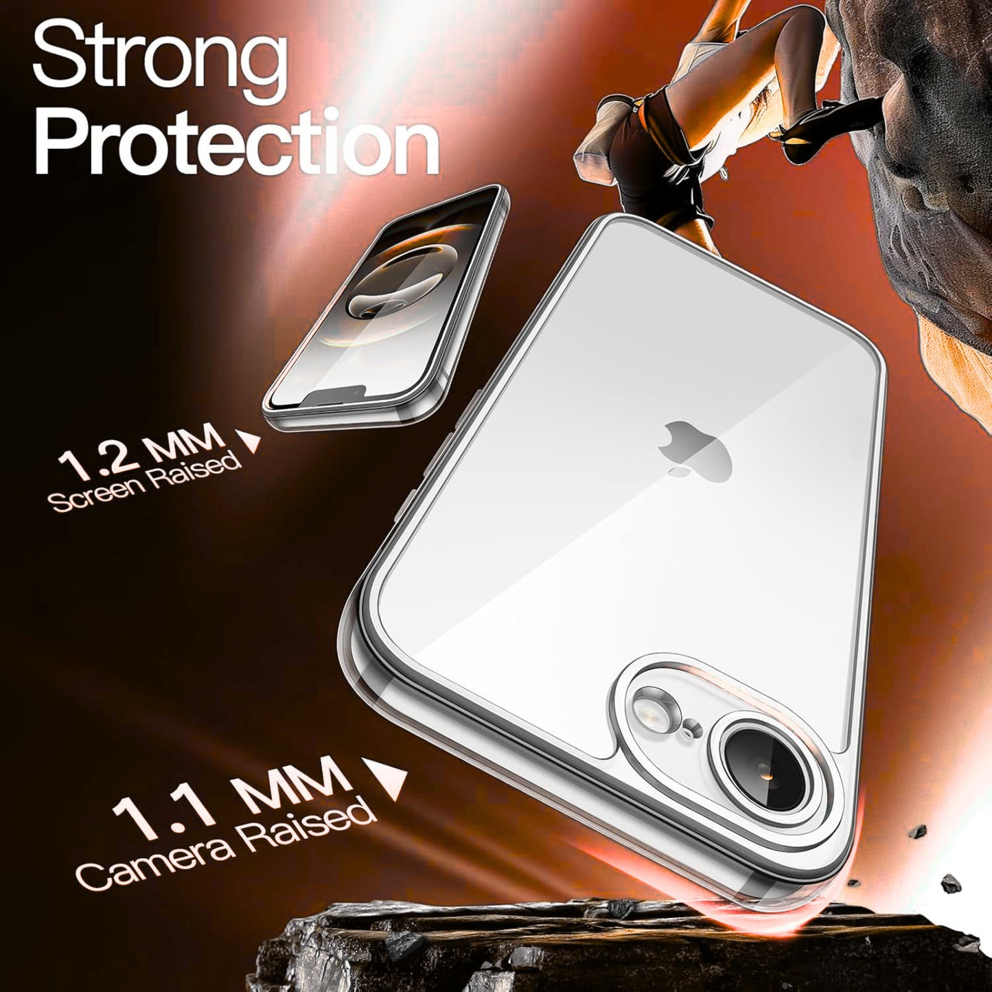 Phone Case Cover for Apple iPhone 13 Crystal HD Clear Back Hybrid Case TPU Bumper Frame Slim Shockproof Hard Defender Cover Clear