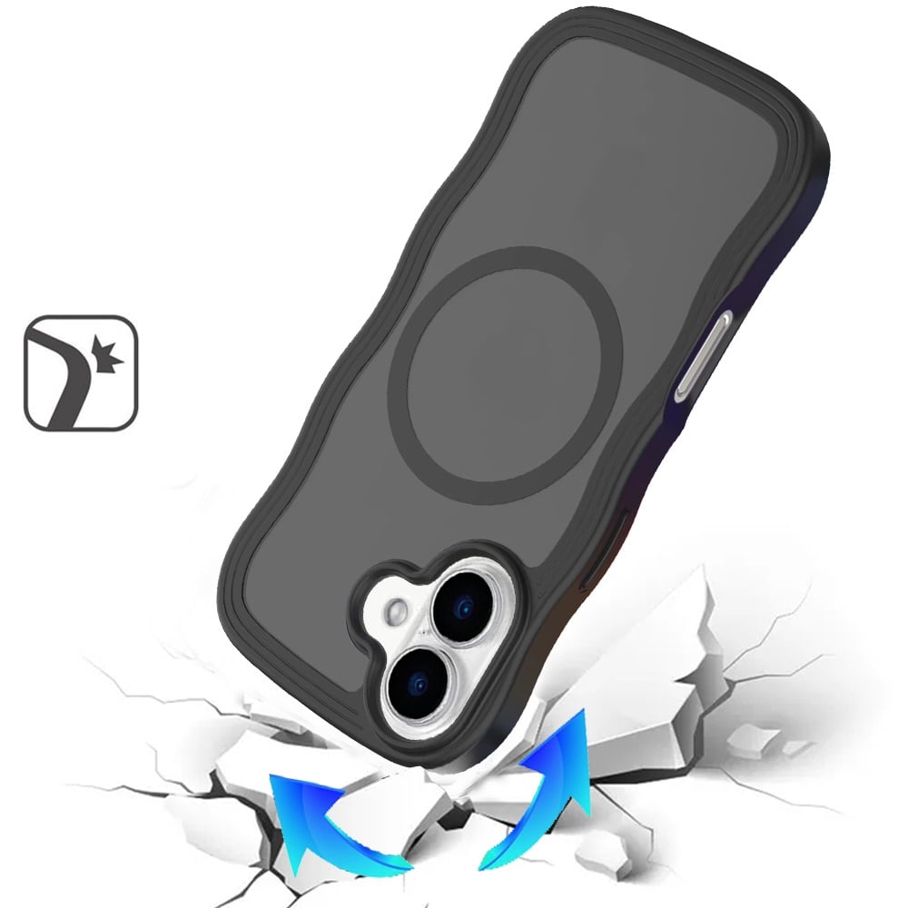 For Apple iPhone 17 (6.3") Grip Hand Magnetic Hybrid Case Shockproof Protection Matte Skin Rubber TPU + PC Case Cover