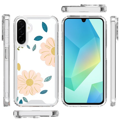Phone Case for Samsung Galaxy A16 5G Beautiful Floral TPU Shockproof Hybrid Rubber PC Slim Lightweight Protective Designer Pattern Cover Minimalist Large Daisy
