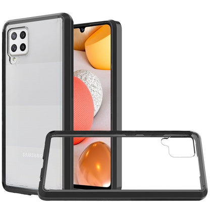 For Motorola Edge 2025 Hybrid Slim Crystal Clear, Shock-Absorption Durable Bumper TPU + Hard PC Back, Transparent Design Case Cover Black