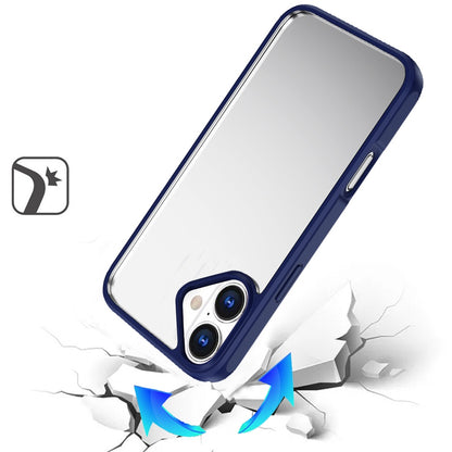 For Samsung Galaxy S26 Ultra Hybrid Transparent HQ Slim Shockproof Clear Protective Thick 2.0mm TPU Frame Case Cover Navy Blue