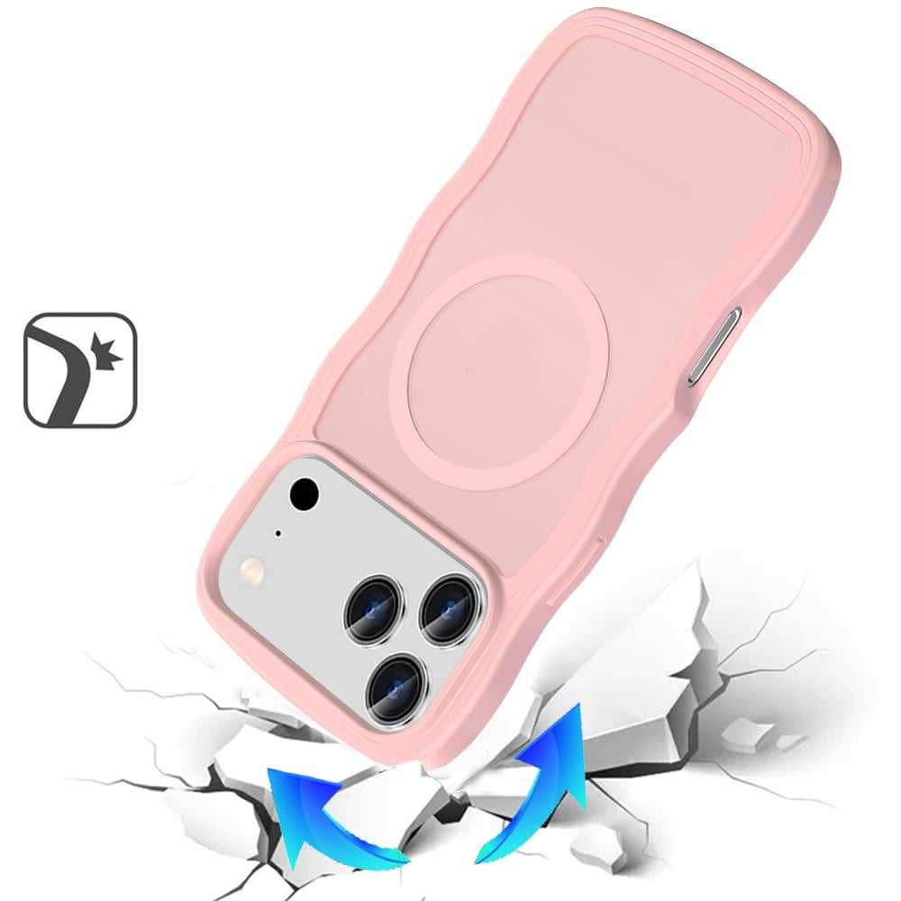 For Apple iPhone 17 Pro (6.3") Grip Hand Magnetic Hybrid Case Shockproof Protection Matte Skin Rubber TPU + PC Case Cover