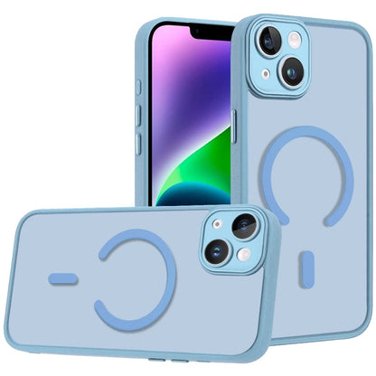 Phone Case for Apple iPhone 14 /iPhone 13 Matte Frosted Magnetic Back Hybrid Hard PC Soft TPU Camera Protection Slim Shock Absorbing Anti Fingerprint Cover