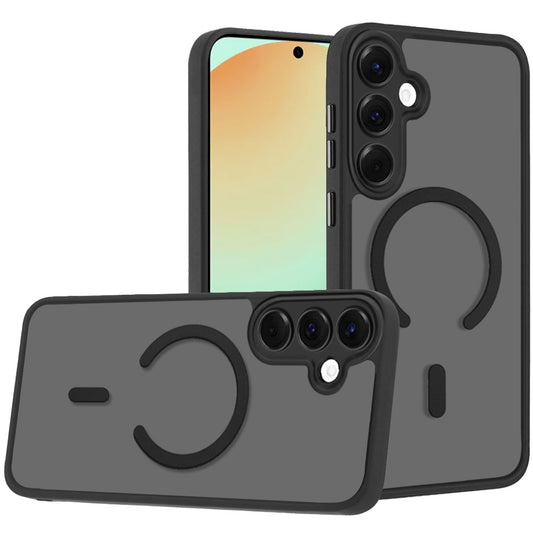 Matte Frosted Magnetic Back Hybrid Hard PC Soft TPU Camera Protection Slim Shock Absorbing Anti Fingerprint