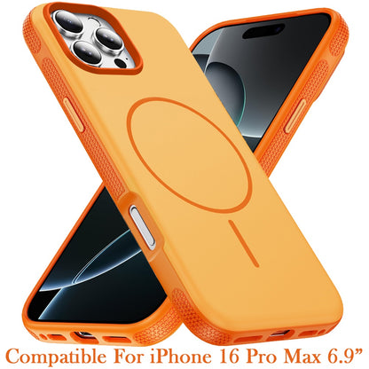 For iPhone 16 Pro Max (6.9") Super Magnetic Premium Edged Core Matte Thick Hybrid Drop Protection Shockproof Design Protector