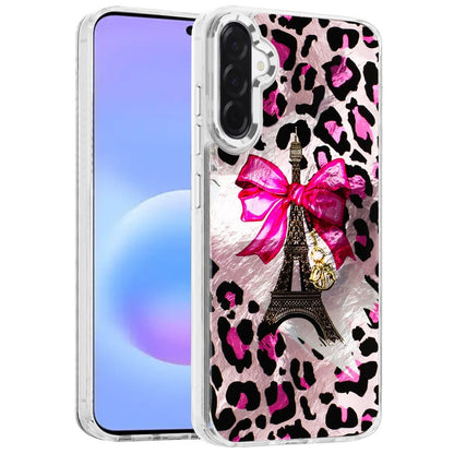 Phone Case for Samsung Galaxy A57 Luxury Glitter Epoxy Design Chrome Metallic Edge Shockproof Protective Stylish Fashion Durable Slim Premium Finish Cover