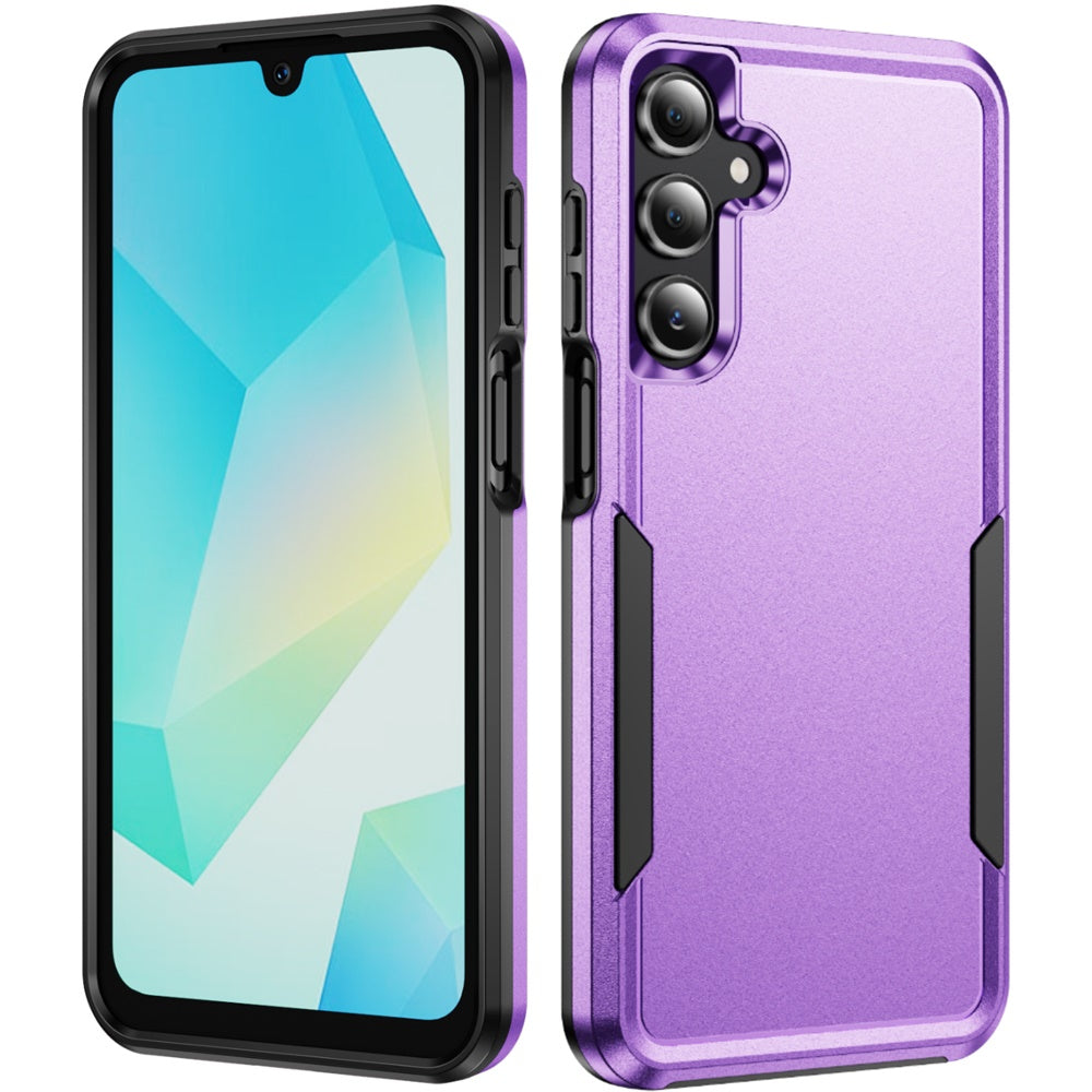 Phone Case for Samsung Galaxy A16 5G Tough Hybrid Shockproof Rugged Dual Layer Durable Impact Resistant Drop Protection Heavy Duty Bumper Cover Purple