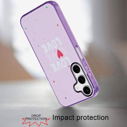 For Samsung Galaxy S25 /S24 Fashion Layer Design Slim IMD TPU Protective, Shockproof Hybrid Stylish Durable Hard PC Case Cover
