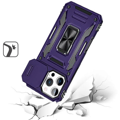 For Apple iPhone 17E /16E Tough Hybrid Case with Movable Camera Window & Metal Ring Stand Shockproof Case Cover