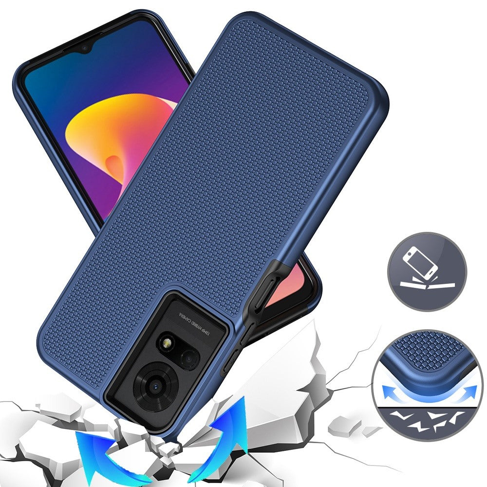 For Cricket Outlast 5G 2024 Dual Layer Heavy-Duty Hybrid Rugged Case Rugged Texturized TPU & PC Shockproof Silicone Military Grade Case Cover